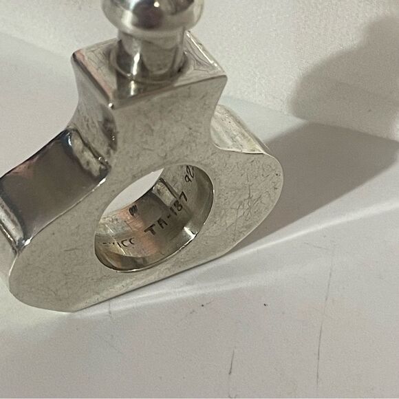 RARE! Sterling Silver Mexico 1970 Taxco Modernist Perfume Bottle - Picture 5 of 13